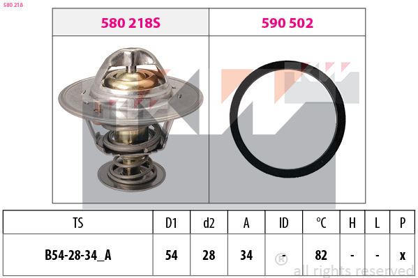Termostat chladenia KW